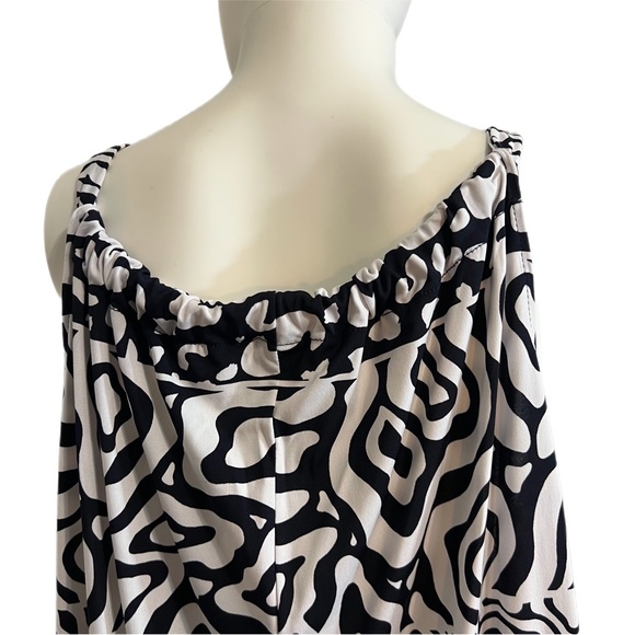 Rafaella woman Navy & White Mini Dress Sz.3XL Geographic Print New With … - Picture 8 of 16